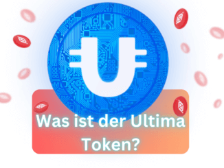 Ultima Token vor fallenden Split Token. Schriftzug: Was ist der Ultima Token?