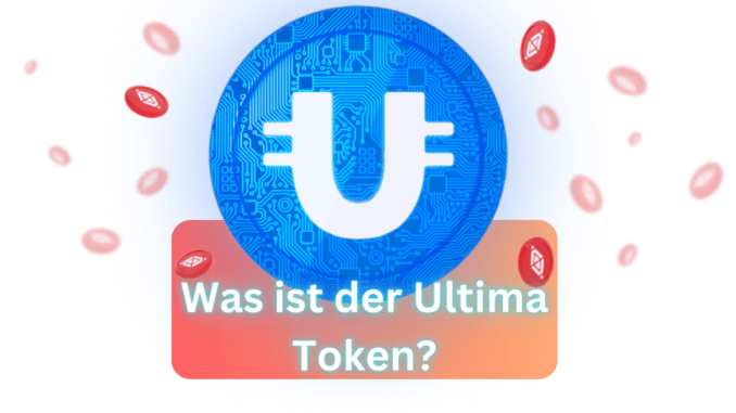 Ultima Token vor fallenden Split Token. Schriftzug: Was ist der Ultima Token?